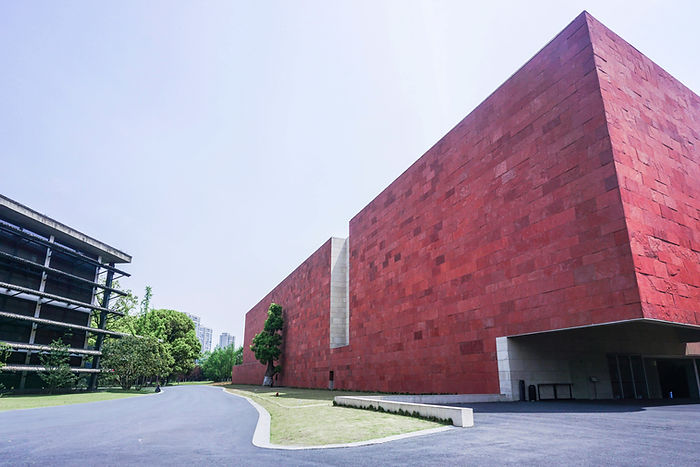 Red-brick exterior of the China Design Museum in Hangzhou